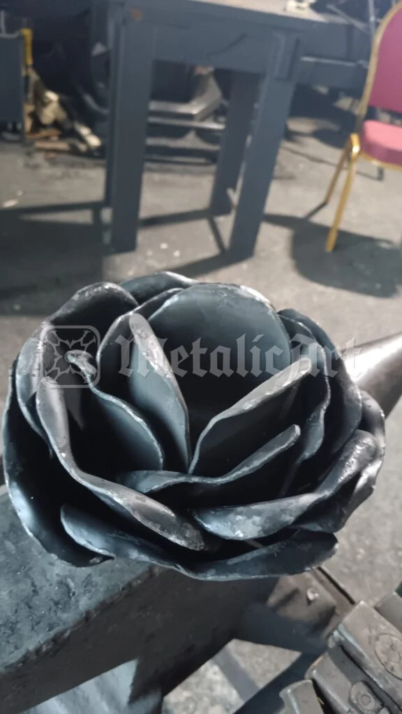 Petalele trandafirului, văzute de aproape.