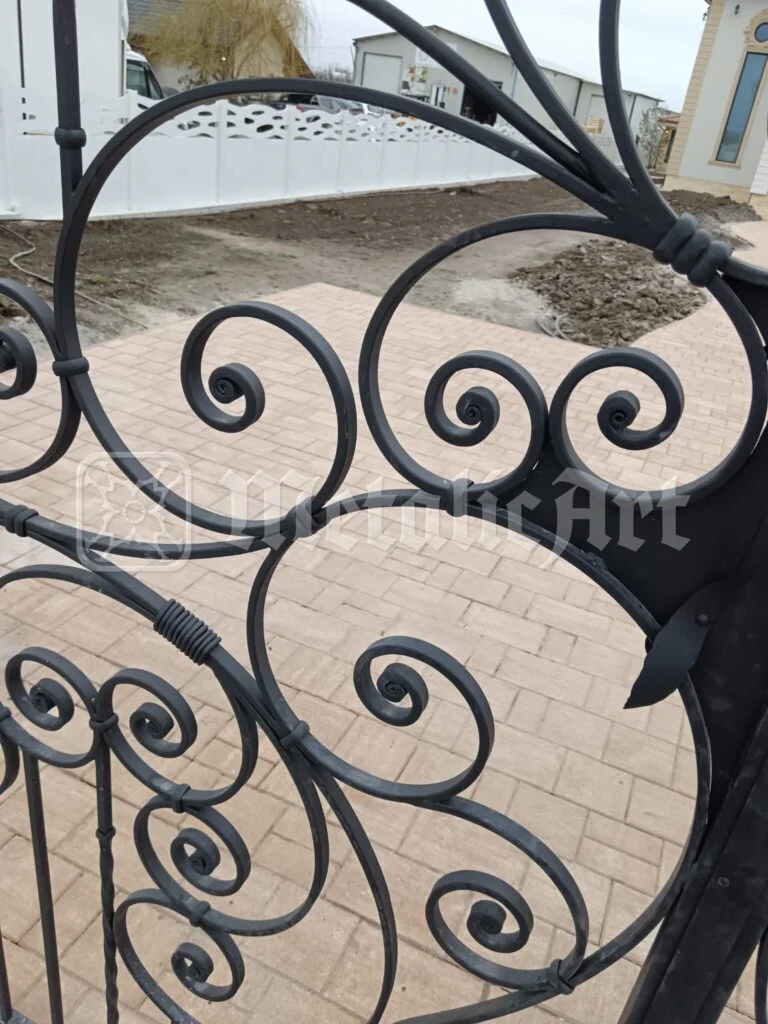 Volutele de lângă broasca porții, văzute de aproape.