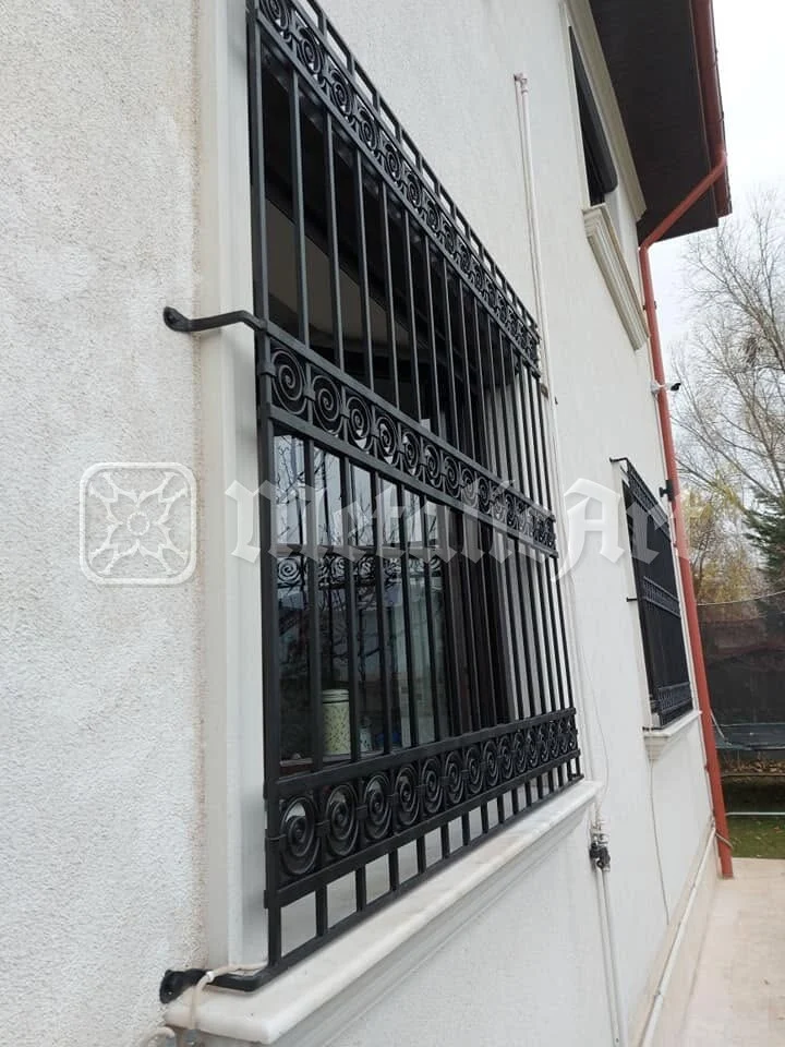 Grilajul de pe latura umbrită a casei.